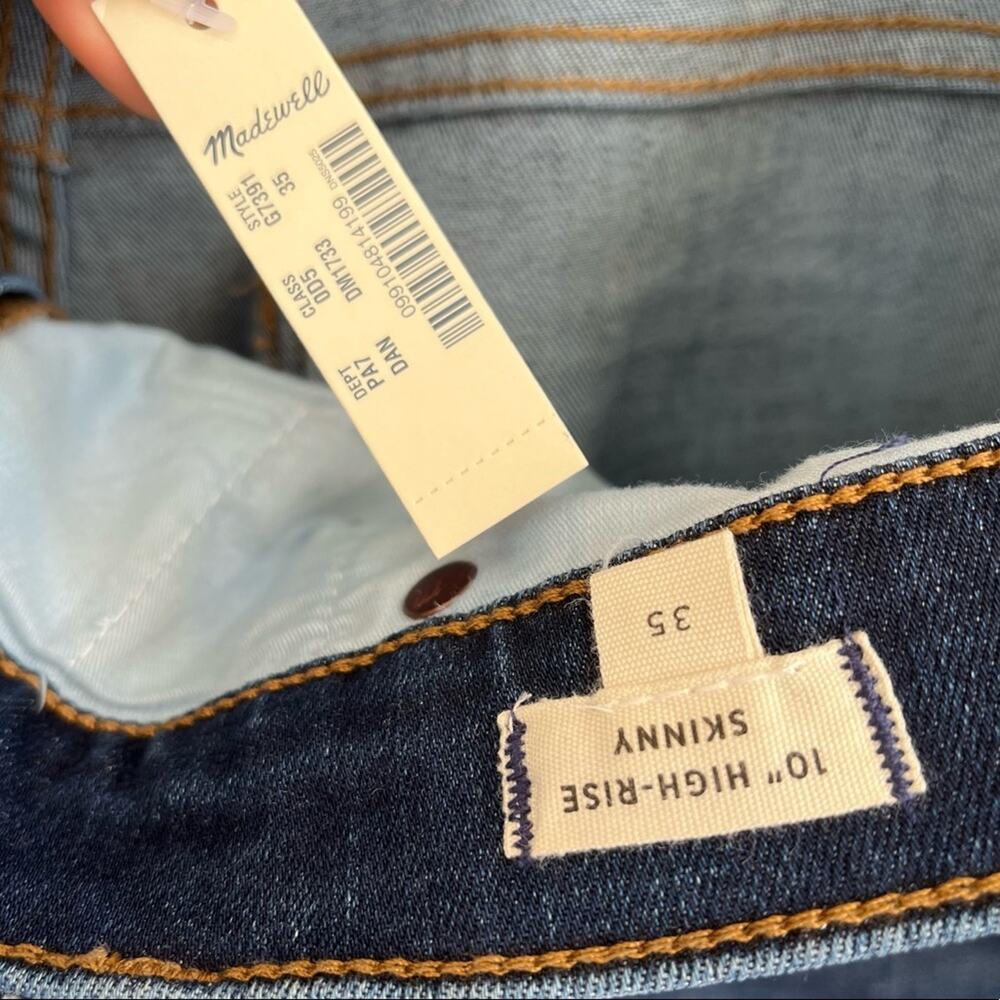 Madewell 10" High-Rise Skinny Jeans Plus Size 35W - Picture 8 of 9